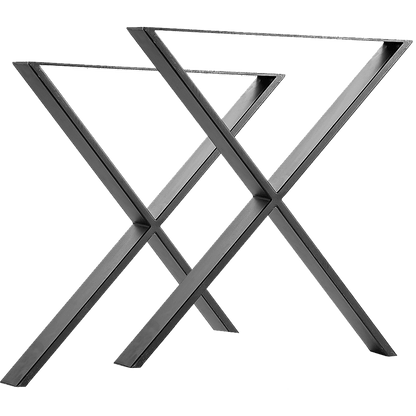X Shaped Table Bench Desk Legs Retro Industrial Design Fully Welded