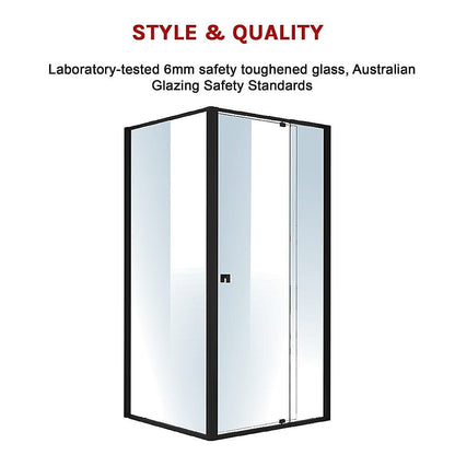 Semi Frameless Shower Screen (98~106)x 195cm & (89~92)x 195cm Side AS/NZS Glass
