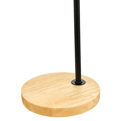 Modern Table lamp Desk Light Timber Base Bedside Bedroom Black