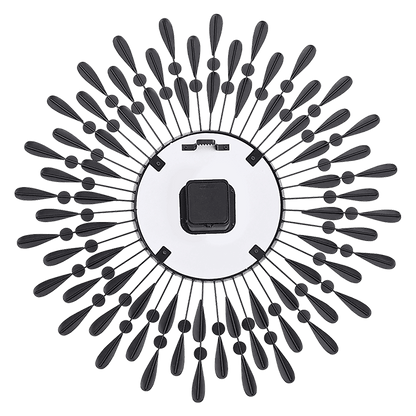 Large Modern 3D Crystal Wall Clock Luxury Art Metal Round Home Decor