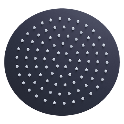 200mm Shower Head Round 304SS Electroplated Matte Black Finish
