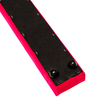 2.4m (8FT) Gymnastics Folding Balance Beam Pink Synthetic Suede