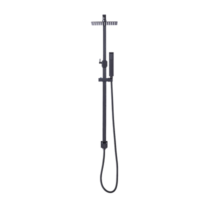 WELS 8" Rain Shower Head Set Square Dual Heads Faucet High Pressure Hand Held