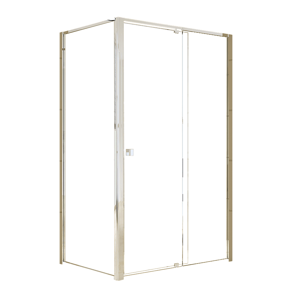 Semi Frameless Shower Screen (114~122)x 195cm & (98~101)x195cm Side AS/NZS Glass