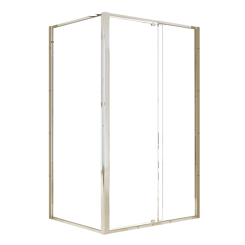 Semi Frameless Shower Screen (114~122)x 195cm & (89~92)x 195cm Side AS/NZS Glass