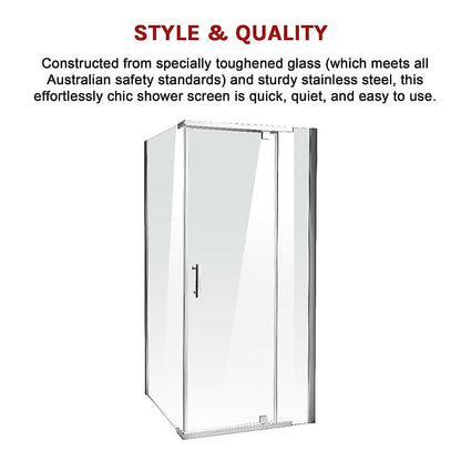 Shower Screen 1000x900x1900mm Framed Safety Glass Pivot Door By Della Francesca