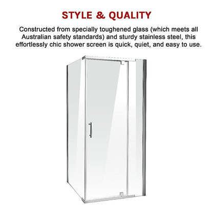 Shower Screen 1200x1000x1900mm Framed Safety Glass Pivot Door By Della Francesca