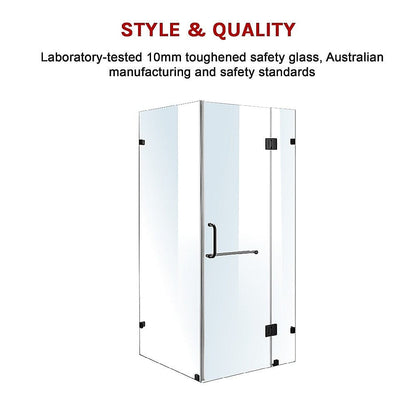 900 x 900mm Frameless 10mm Glass Shower Screen By Della Francesca