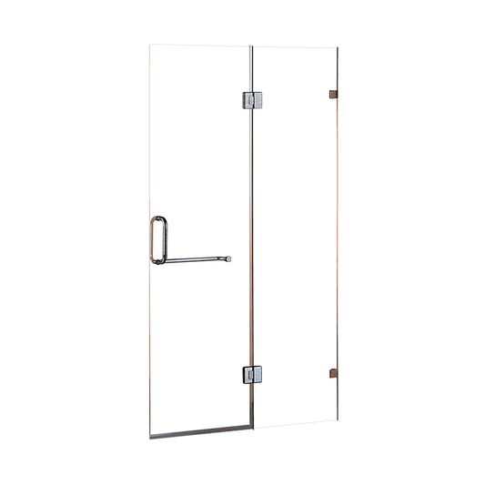 120 x 200cm Wall to Wall Frameless Shower Screen 10mm Glass By Della Francesca