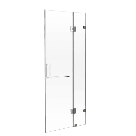 90 x 200cm Wall to Wall Frameless Shower Screen 10mm Glass By Della Francesca