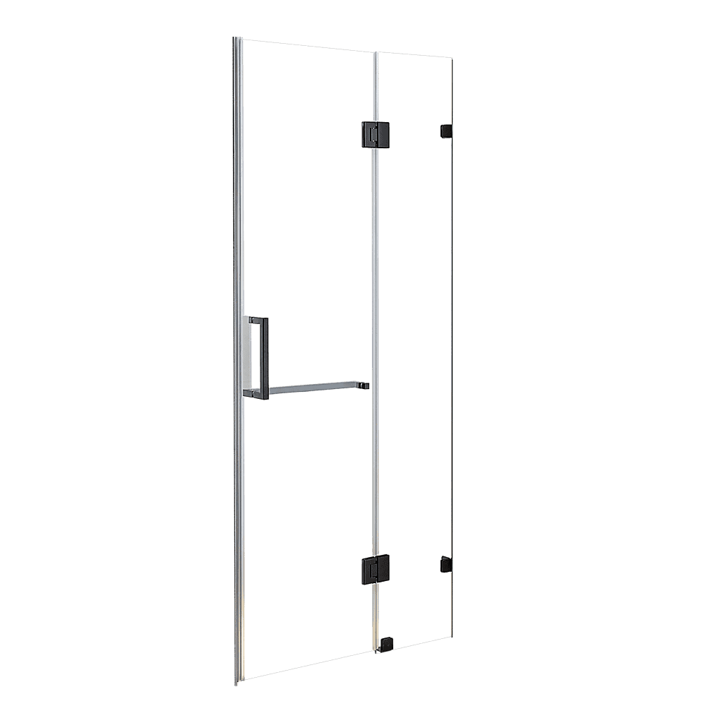 100 x 200cm Wall to Wall Frameless Shower Screen 10mm Glass By Della Francesca