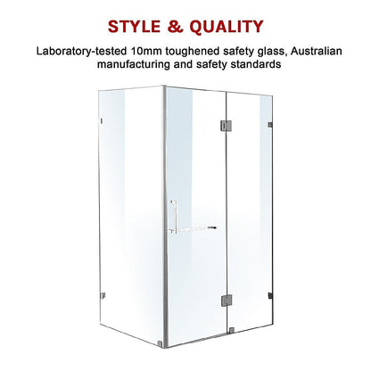 1200 x 700mm Frameless 10mm Glass Shower Screen By Della Francesca