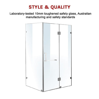 1200 x 800mm Frameless 10mm Glass Shower Screen By Della Francesca