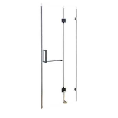 90 x 200cm Wall to Wall Frameless Shower Screen 10mm Glass By Della Francesca