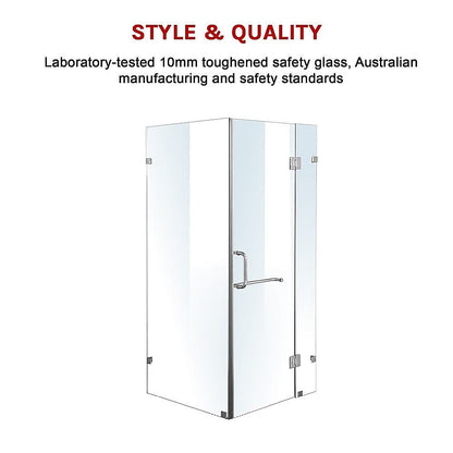 1000 x 900mm Frameless 10mm Glass Shower Screen By Della Francesca
