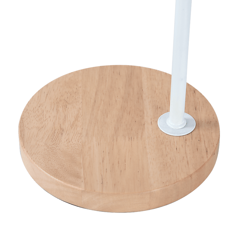 Modern Table lamp Desk Light Timber Base Bedside Bedroom White
