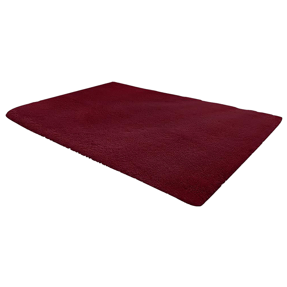 230x200cm Floor Rugs Large Shaggy Rug Area Carpet Bedroom Living Room Mat - Burgundy