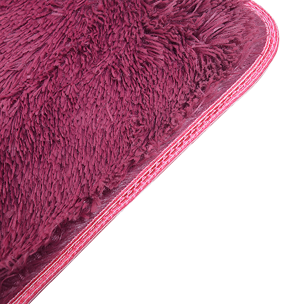 230x200cm Floor Rugs Large Shaggy Rug Area Carpet Bedroom Living Room Mat - Burgundy