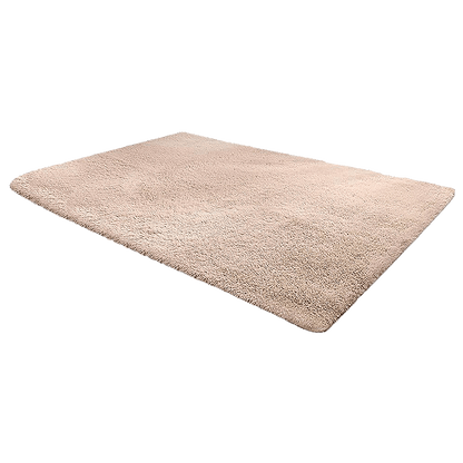 200x140cm Floor Rugs Large Shaggy Rug Area Carpet Bedroom Living Room Mat - Beige