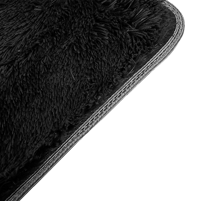 230x200cm Floor Rugs Large Shaggy Rug Area Carpet Bedroom Living Room Mat - Black