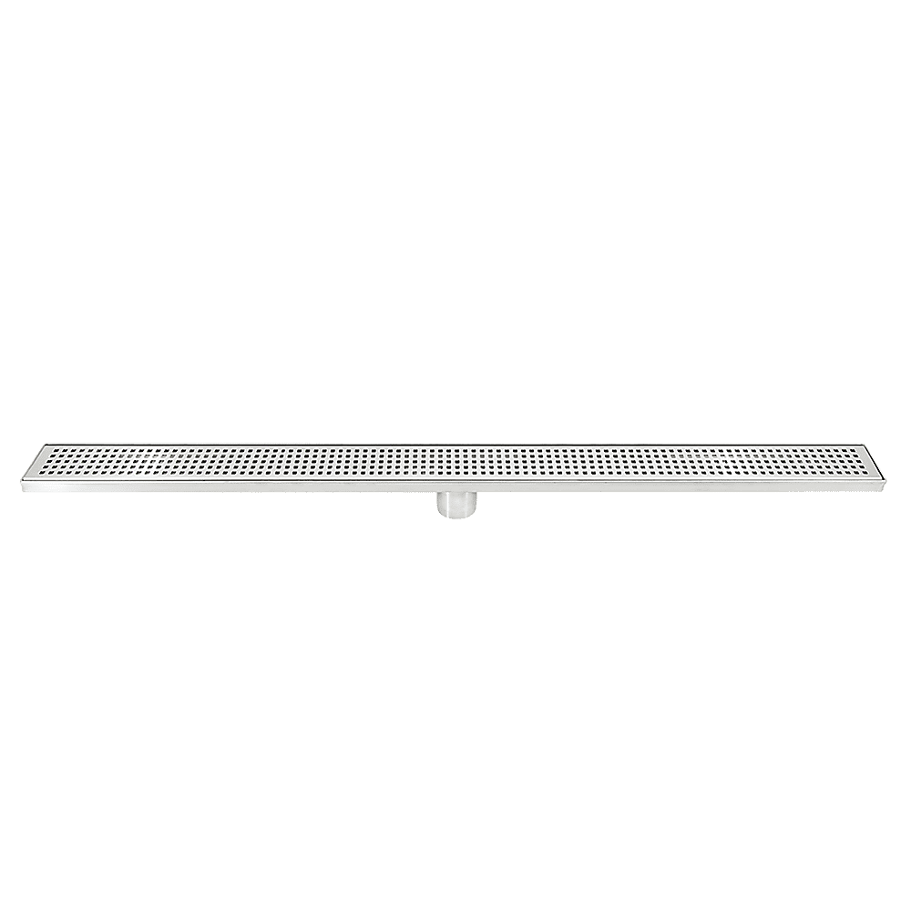 1000mm Bathroom Shower Stainless Steel Grate Drain w/Centre outlet Floor Waste Square Pattern