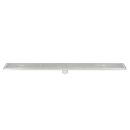 1000mm Bathroom Shower Stainless Steel Grate Drain w/Centre outlet Floor Waste Square Pattern