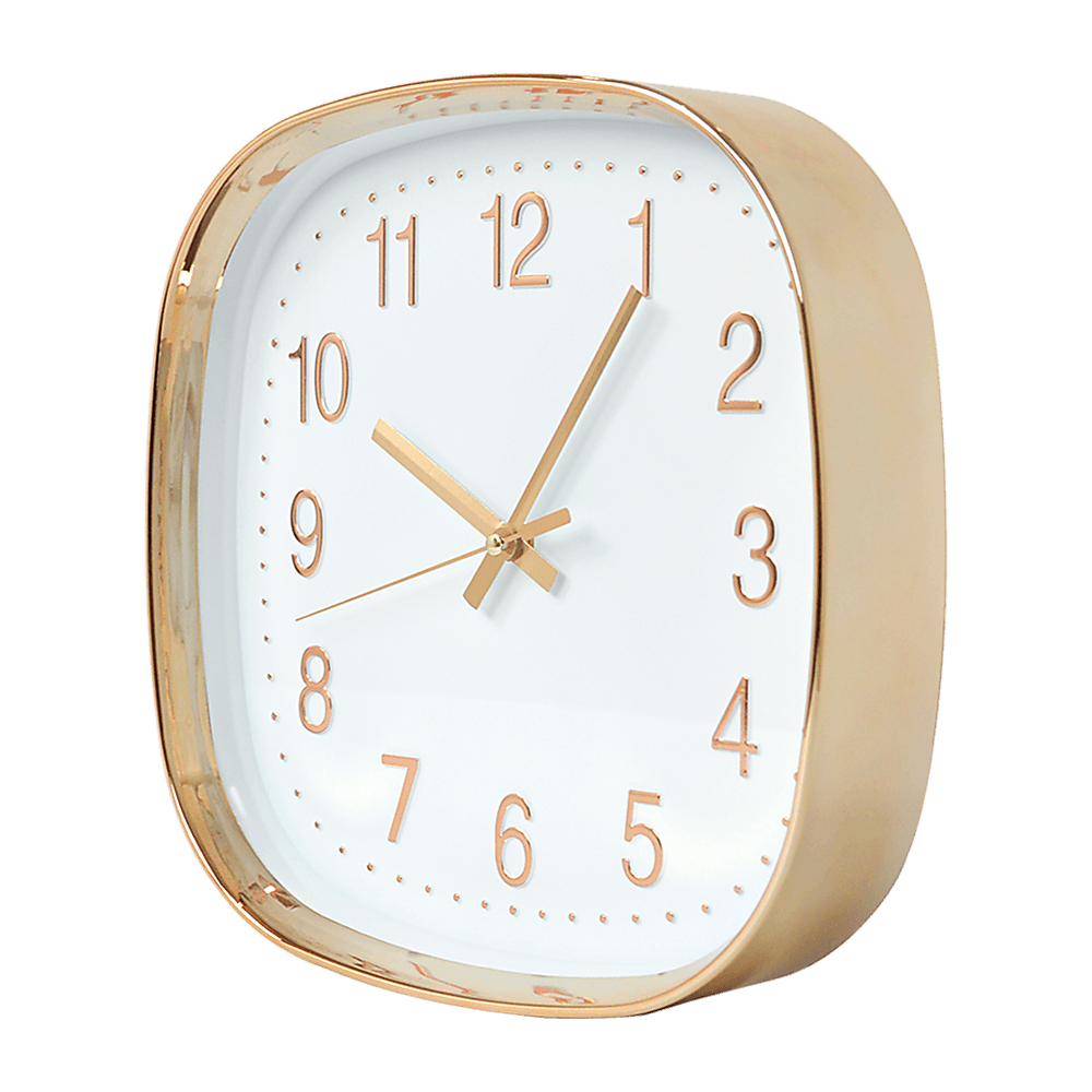 Modern Wall Clock Silent Non-Ticking Quartz Battery Operated Gold