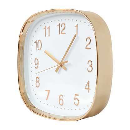 Modern Wall Clock Silent Non-Ticking Quartz Battery Operated Gold