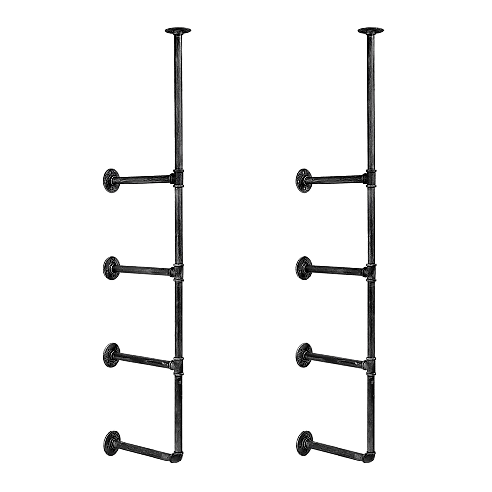 Wall Shelves Display Bookshelf Industrial DIY Pipe Shelf Rustic Brackets