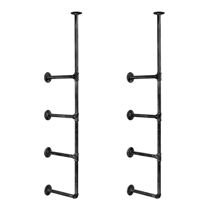 Wall Shelves Display Bookshelf Industrial DIY Pipe Shelf Rustic Brackets