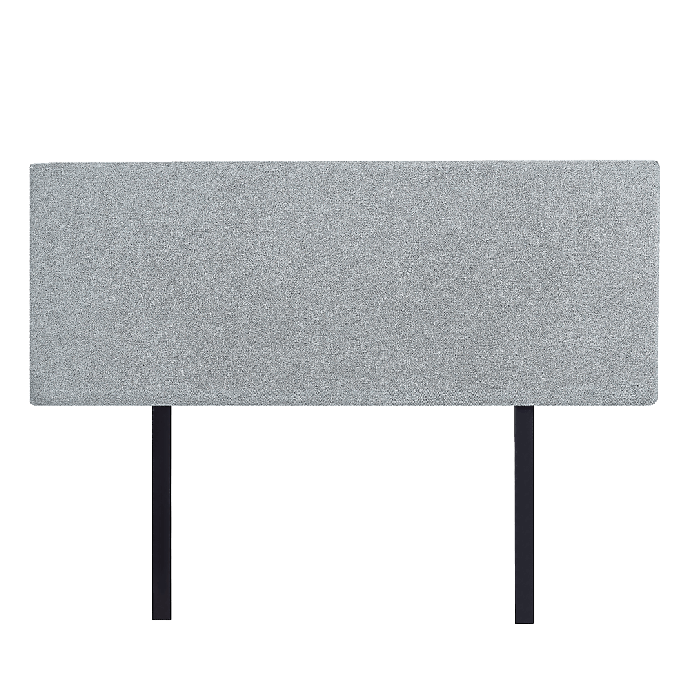 Linen Fabric Double Bed Deluxe Headboard Bedhead - Stone Grey