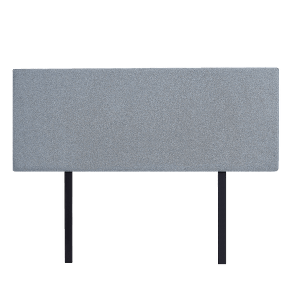 Linen Fabric Double Bed Deluxe Headboard Bedhead - Berlin Blue