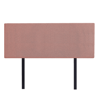 Linen Fabric Queen Bed Deluxe Headboard Bedhead - Pearl Copper Brown