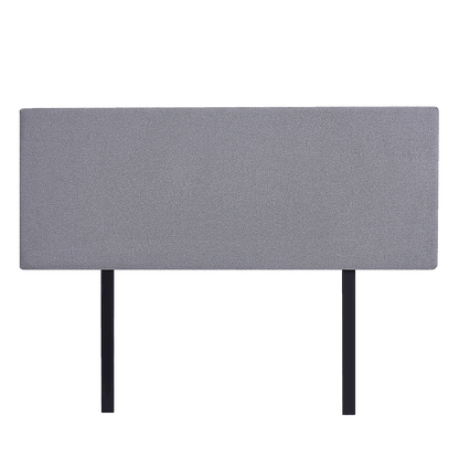 Linen Fabric Queen Bed Deluxe Headboard Bedhead - Slate Ash