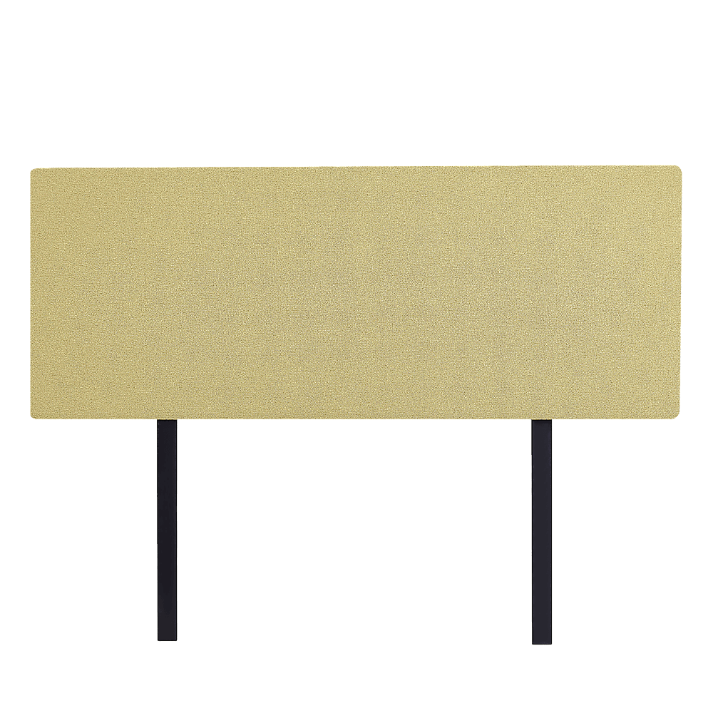 Linen Fabric Queen Bed Deluxe Headboard Bedhead - Sulfur Yellow