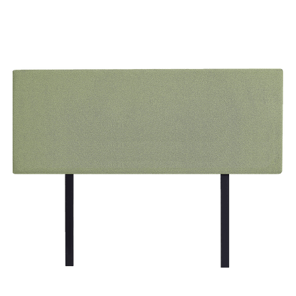 Linen Fabric Queen Bed Deluxe Headboard Bedhead - Olive Green