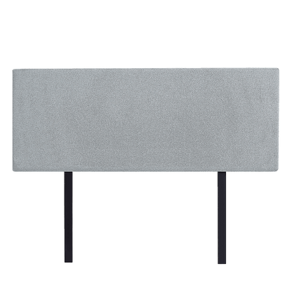 Linen Fabric Queen Bed Deluxe Headboard Bedhead - Stone Grey