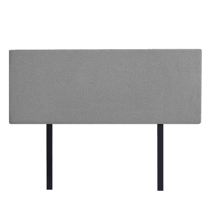 Linen Fabric Queen Bed Deluxe Headboard Bedhead - Night Ash