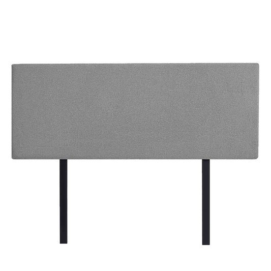 Linen Fabric Queen Bed Deluxe Headboard Bedhead - Night Ash