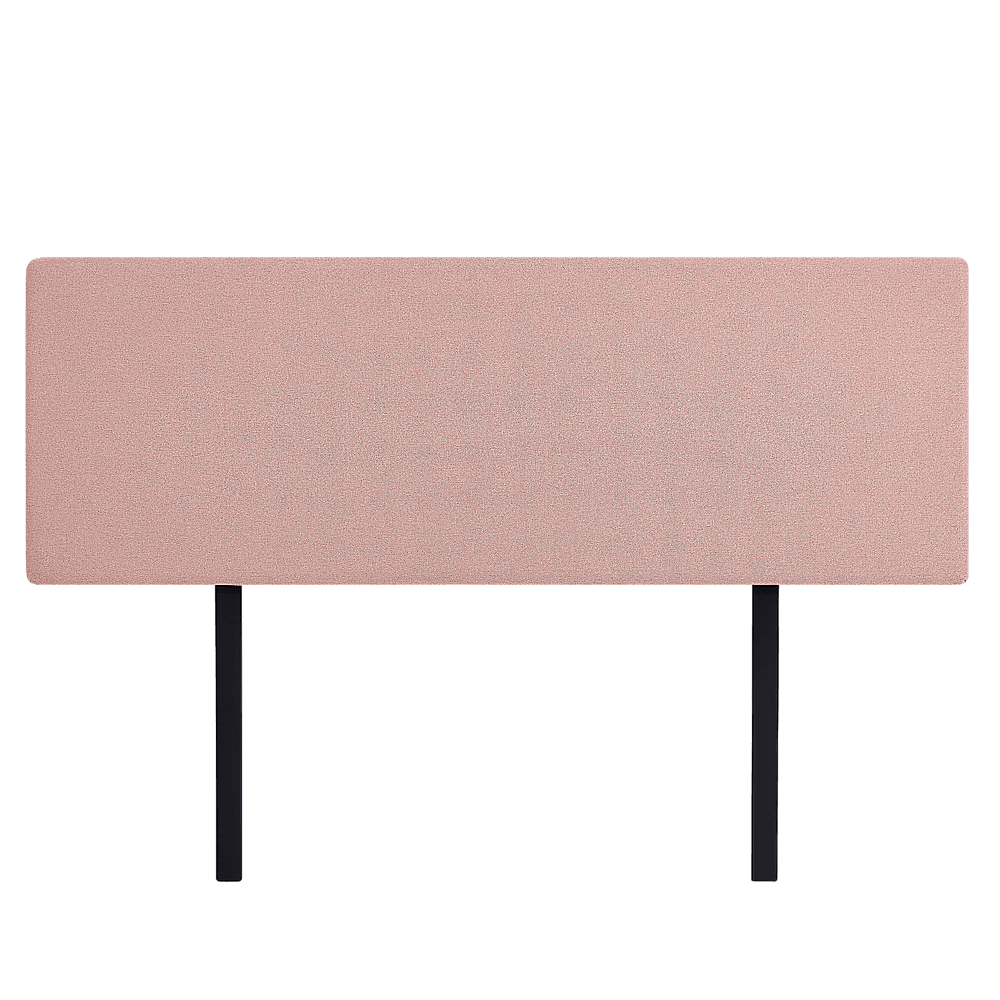 Linen Fabric King Bed Deluxe Headboard Bedhead - Pale Pink