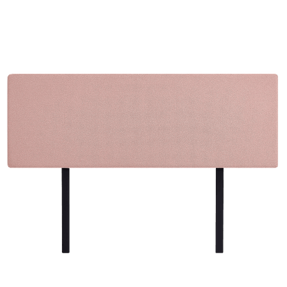 Linen Fabric King Bed Deluxe Headboard Bedhead - Pale Pink