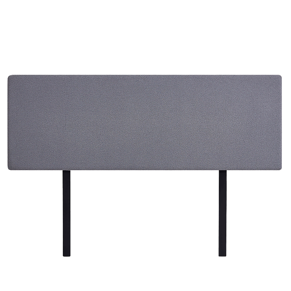 Linen Fabric King Bed Deluxe Headboard Bedhead - Slate Ash