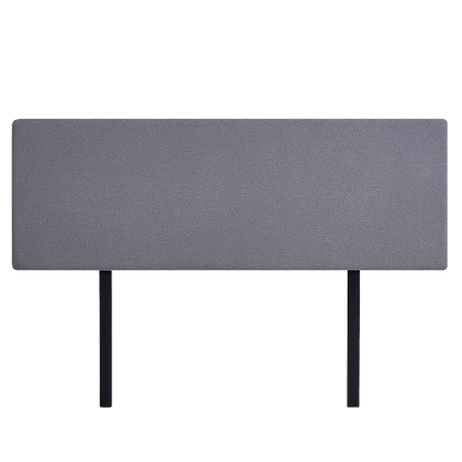 Linen Fabric King Bed Deluxe Headboard Bedhead - Slate Ash