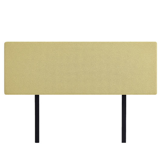 Linen Fabric King Bed Deluxe Headboard Bedhead - Sulfur Yellow