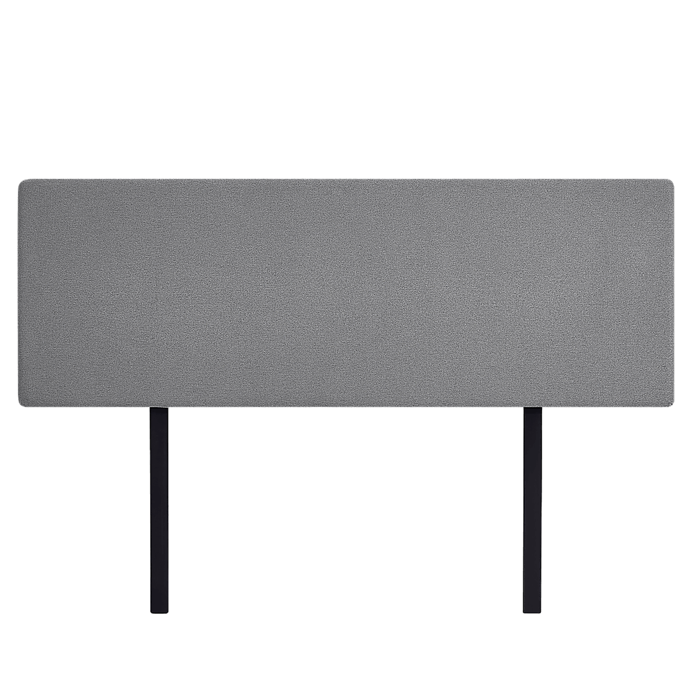 Linen Fabric King Bed Deluxe Headboard Bedhead - Night Ash