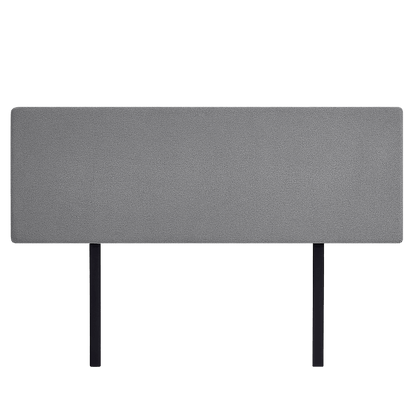 Linen Fabric King Bed Deluxe Headboard Bedhead - Night Ash