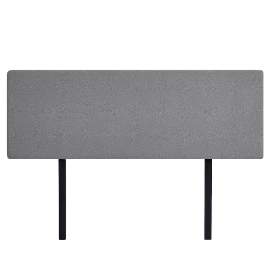 Linen Fabric King Bed Deluxe Headboard Bedhead - Night Ash