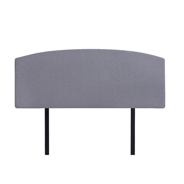 Linen Fabric Double Bed Curved Headboard Bedhead - Slate Ash