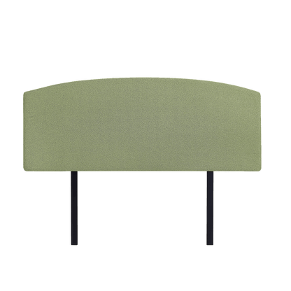 Linen Fabric Double Bed Curved Headboard Bedhead - Olive Green