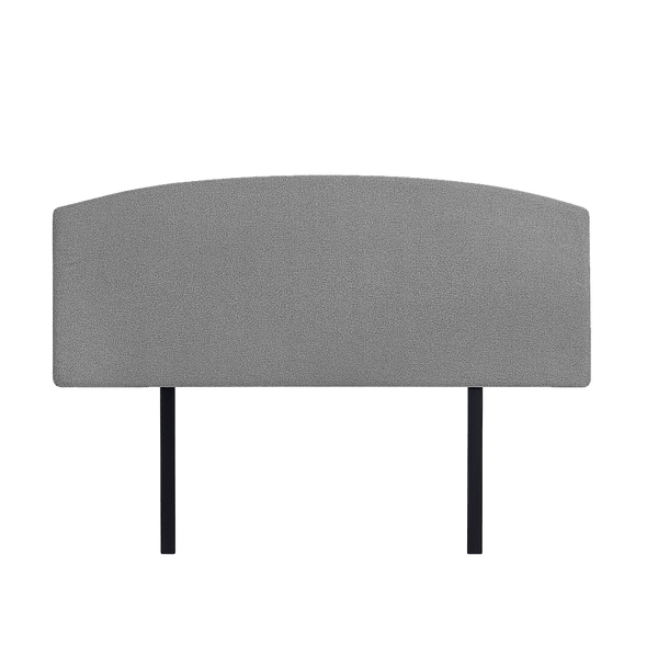Linen Fabric Double Bed Curved Headboard Bedhead - Night Ash